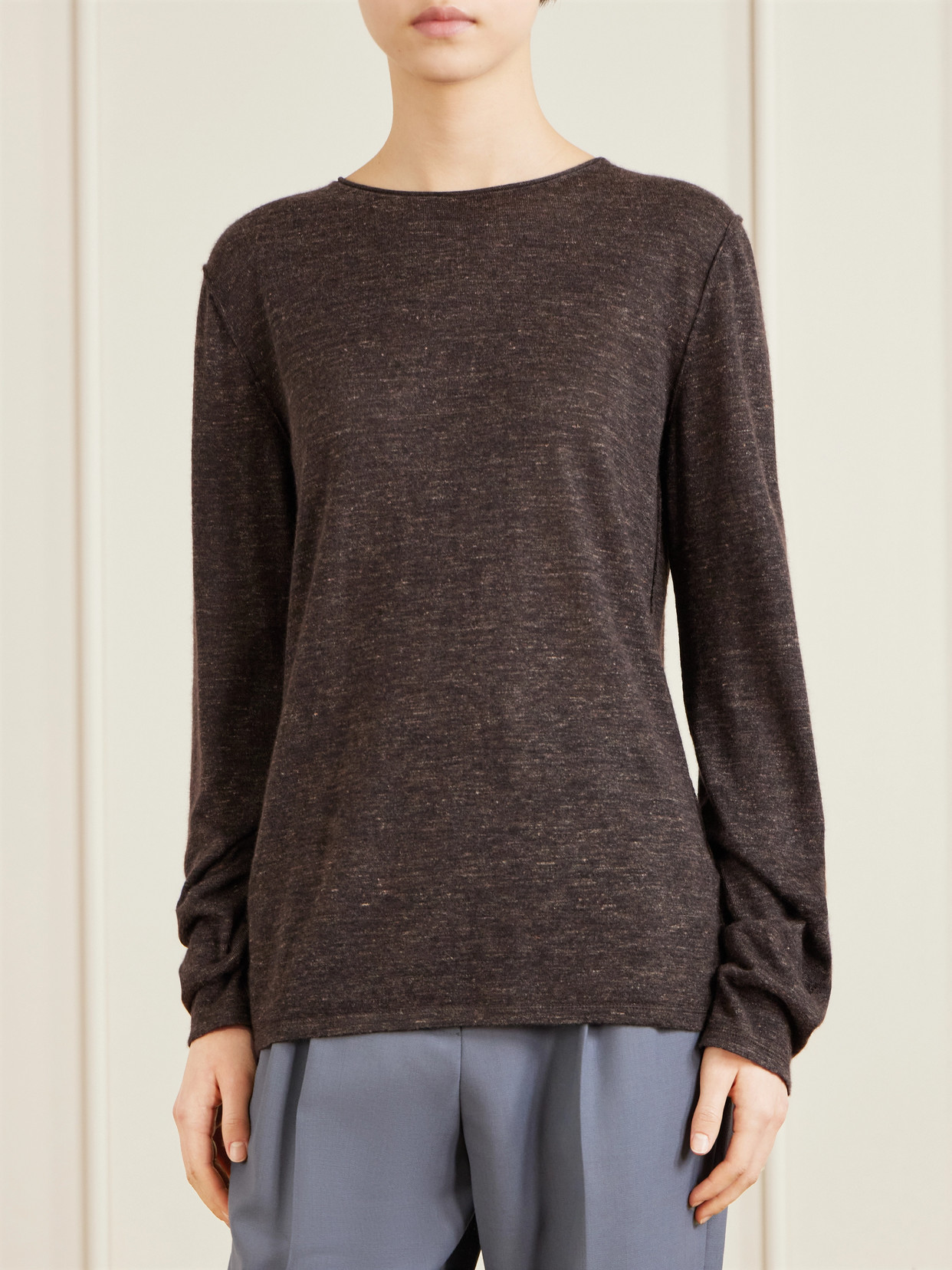 Nile Cashmere, Silk And Linen Blend Sweater