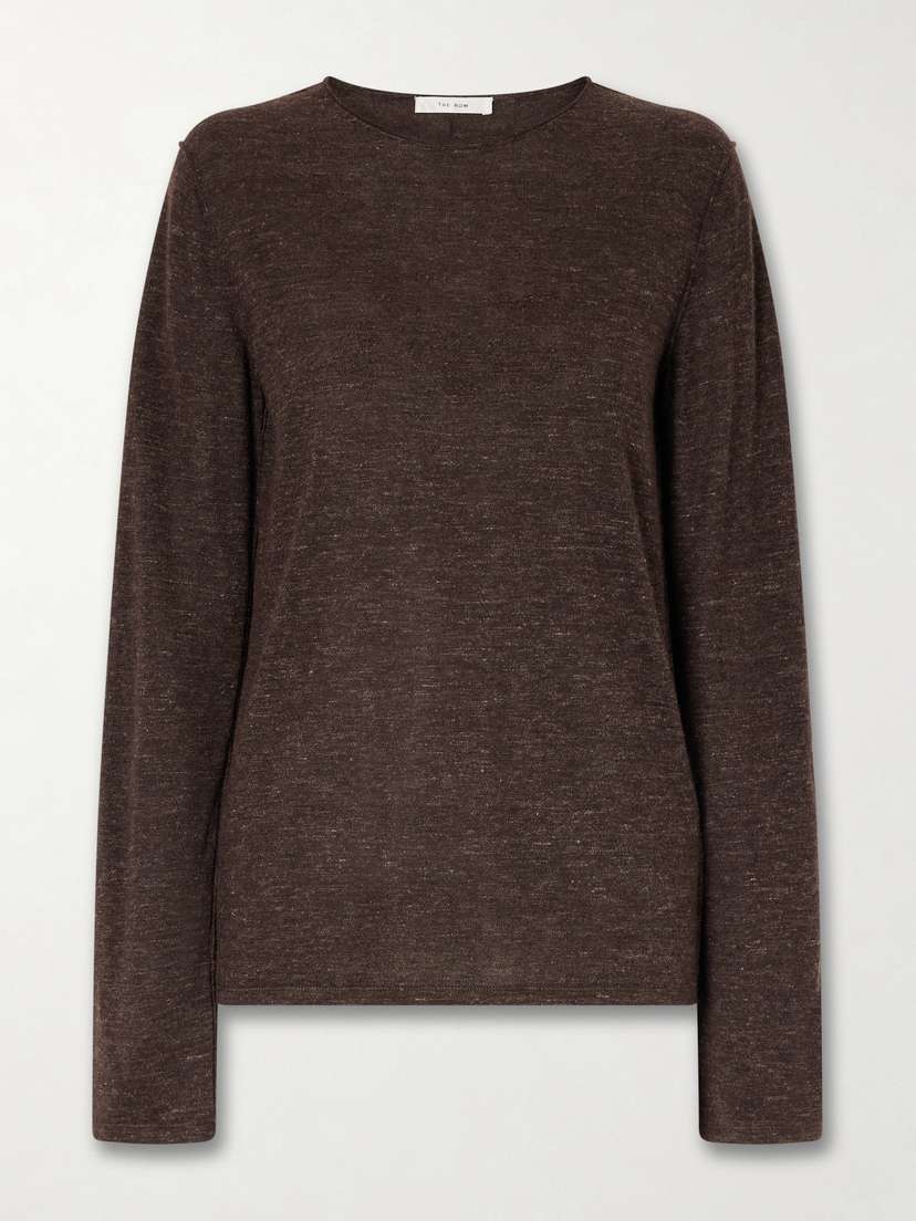 The Row Nile Cashmere, Silk And Linen Blend Sweater
