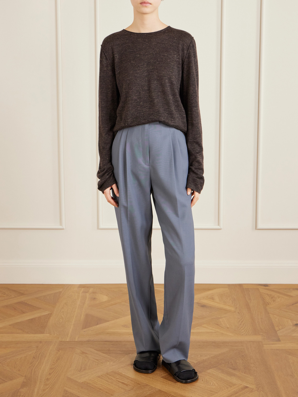 Nile Cashmere, Silk And Linen Blend Sweater