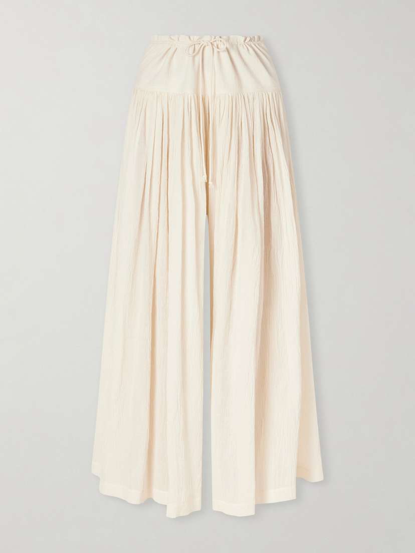 The Row Berenice Pleated Cotton Wide-leg Pants