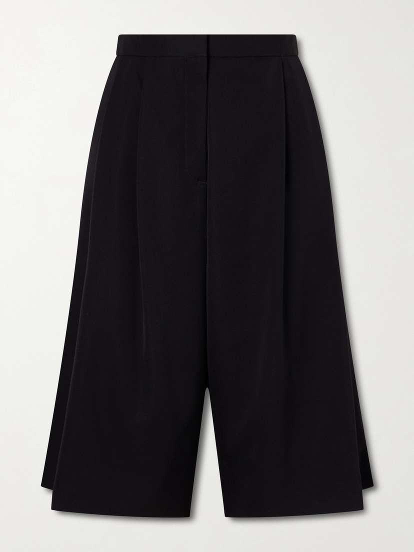 The Row Kalyan Pleated Wool Shorts