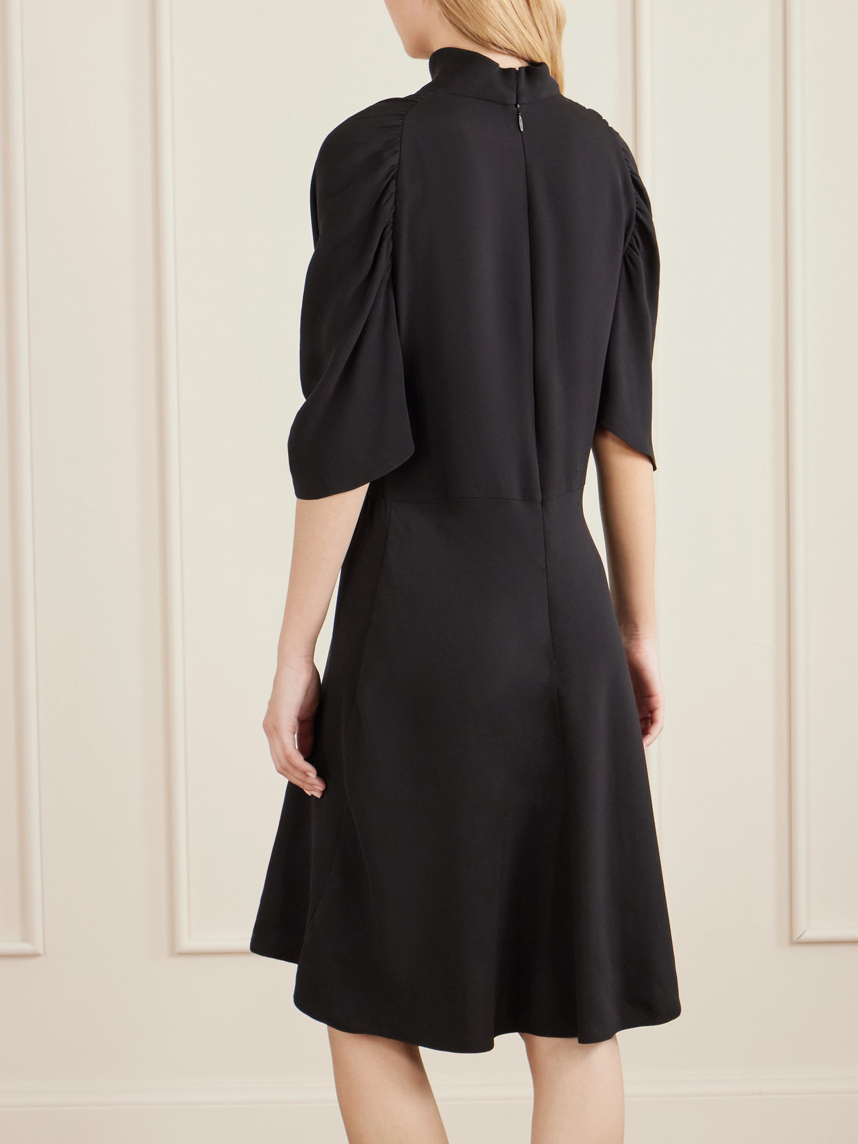 Emmeline Draped Silk Midi Dress