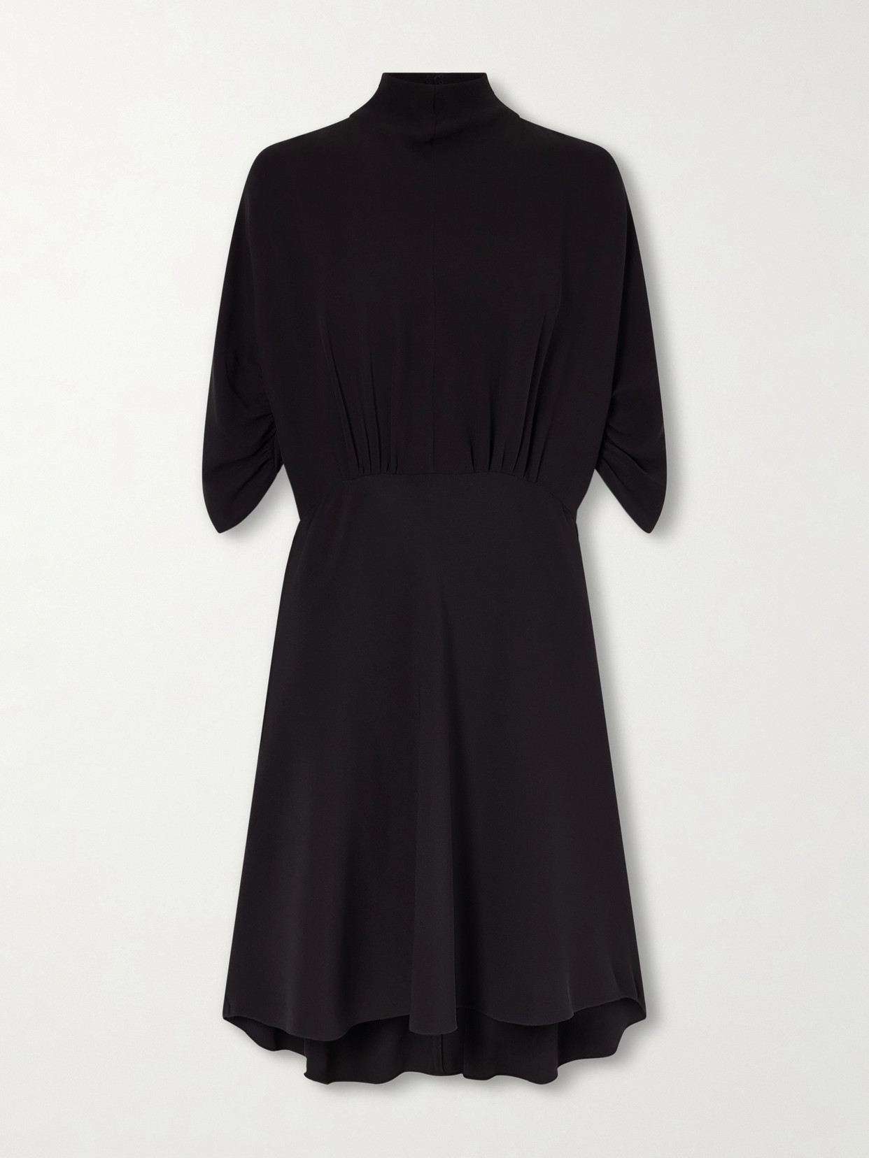 Emmeline Draped Silk Midi Dress
