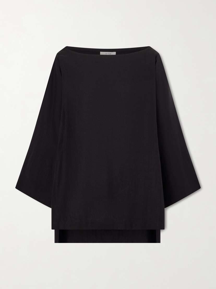The Row Junia Oversized Linen Blouse