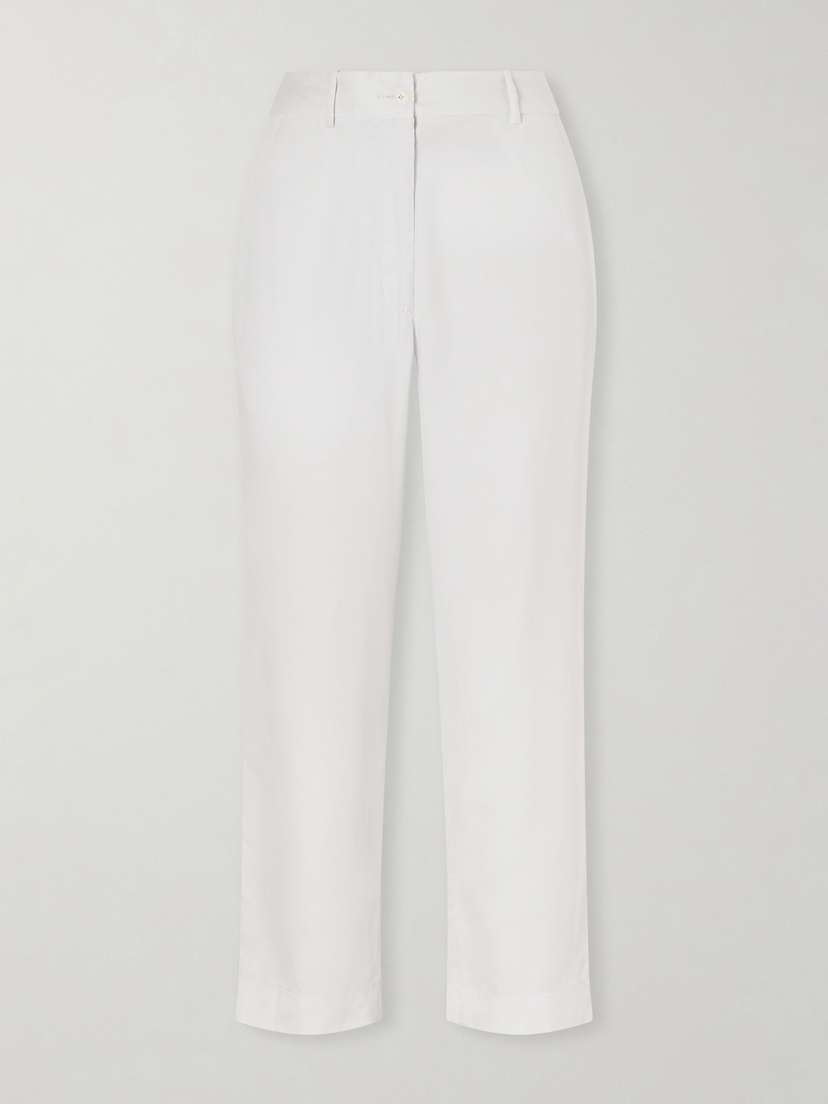 The Row Karsten Cropped Cotton Straight-leg Pants
