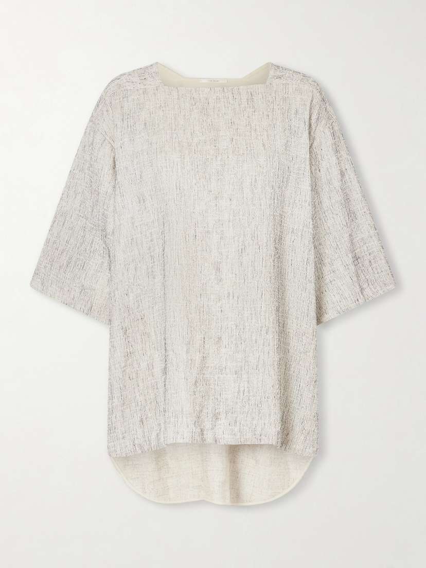 The Row Hamza Oversized Linen And Silk-blend Top