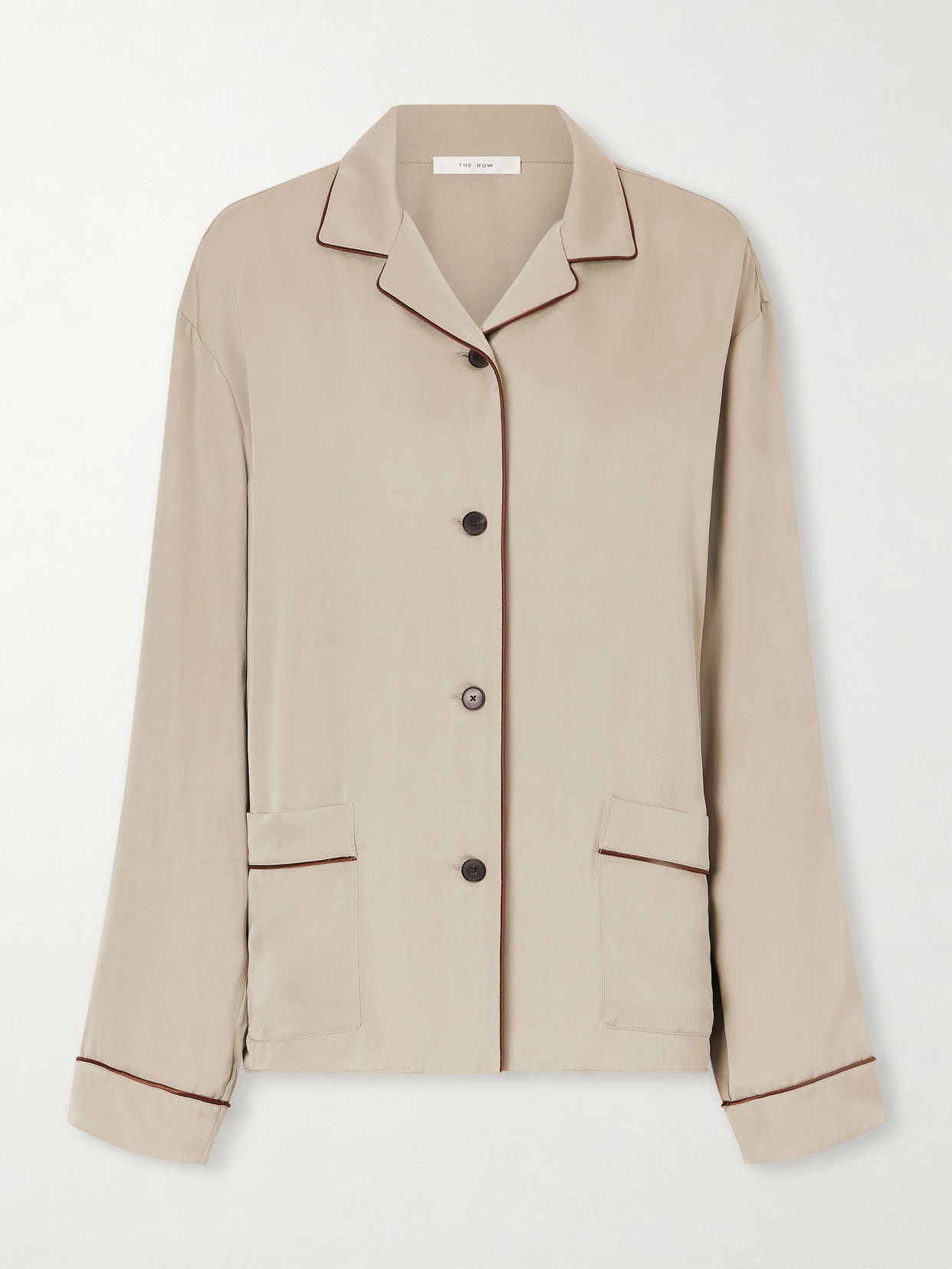 Clarinda Piped Silk Shirt
