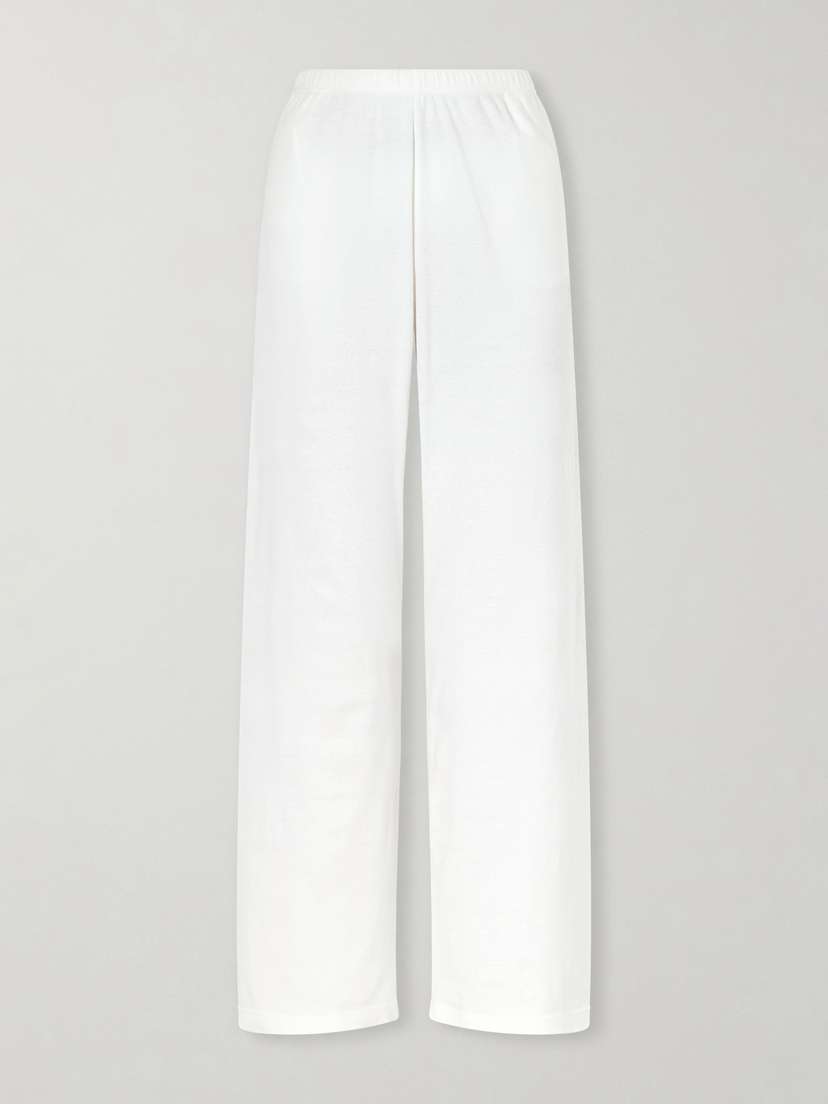 The Row Kohana Cotton-jersey Wide-leg Pants