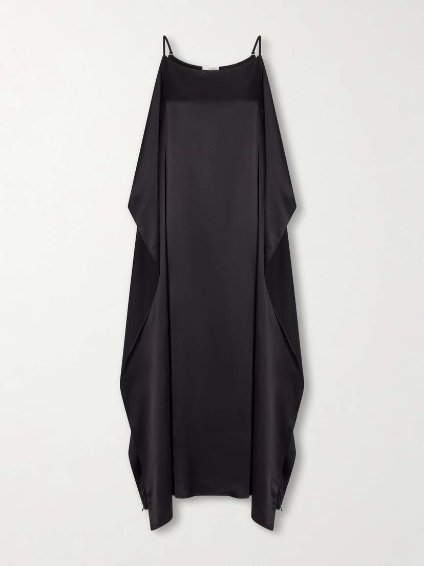 The Row Kylo Draped Silk-satin Midi Dress