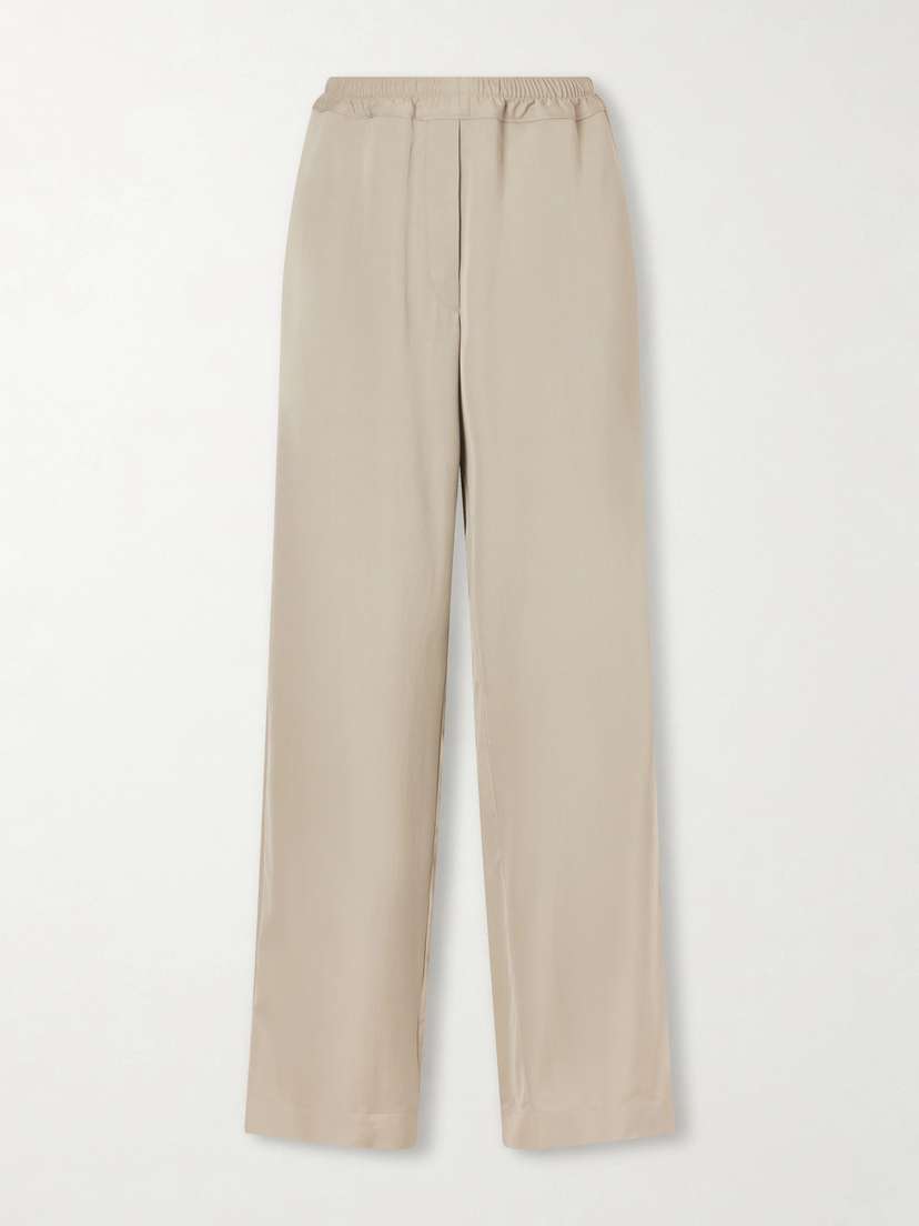 The Row Duvain Silk Straight-leg Pants