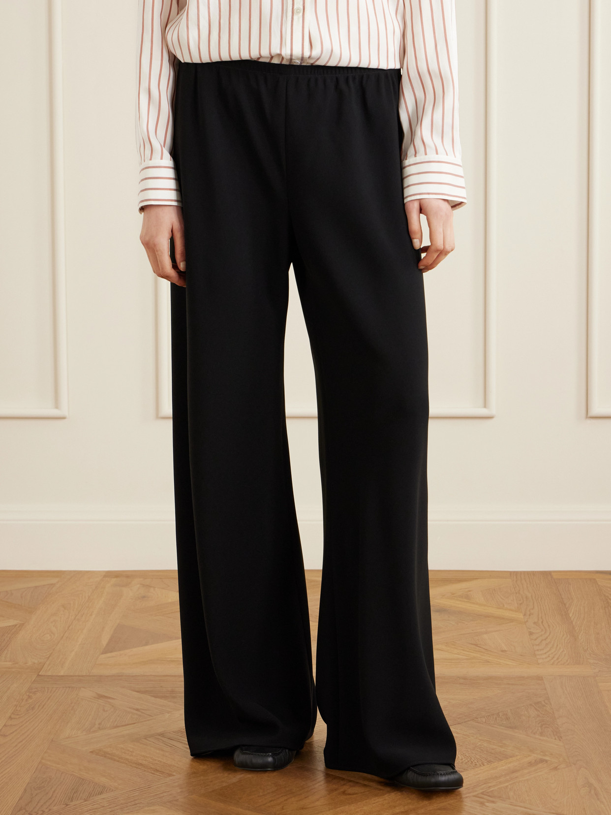 Gala Crepe Wide-Leg Pants