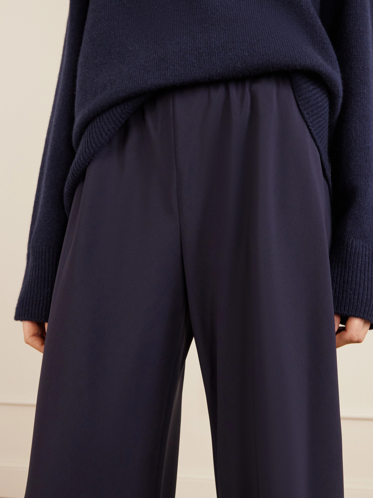 Gala Crepe Wide-Leg Pants