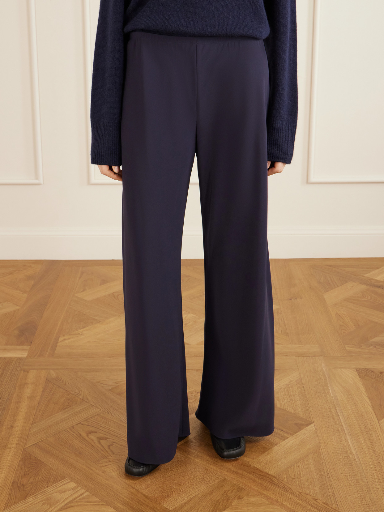 Gala Crepe Wide-Leg Pants