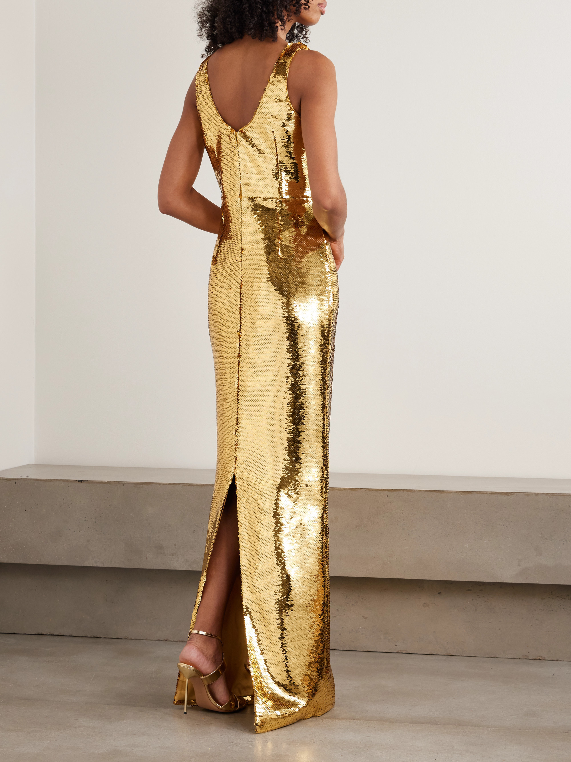 The New Arrivals Ilkyaz Ozel Manu sequin-embellished satin gown