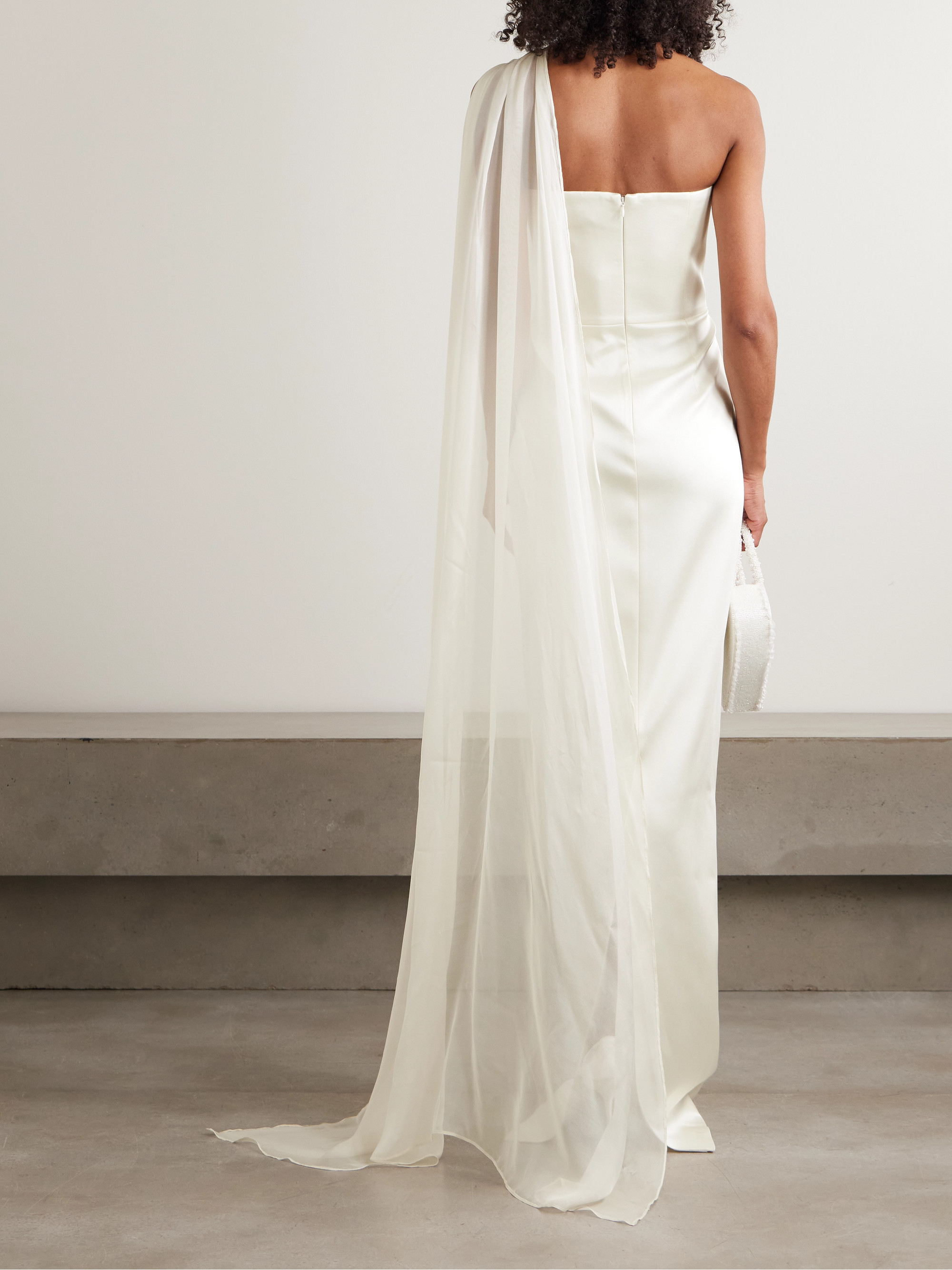 〈期間限定お値下げ〉dress production （W174） The New Arrivals Ilkyaz Ozel - Julietta draped chiffon-trimmed