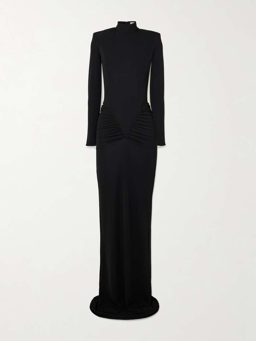 The New Arrivals Ilkyaz Ozel Darja Draped Stretch-jersey Gown