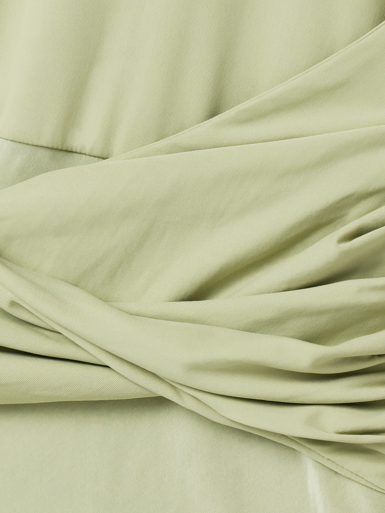 Sir Milesi Draped Stretch-jersey And Satin Gown In Green