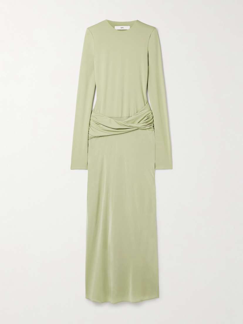 SIR. Milesi Draped Stretch-jersey And Satin Gown