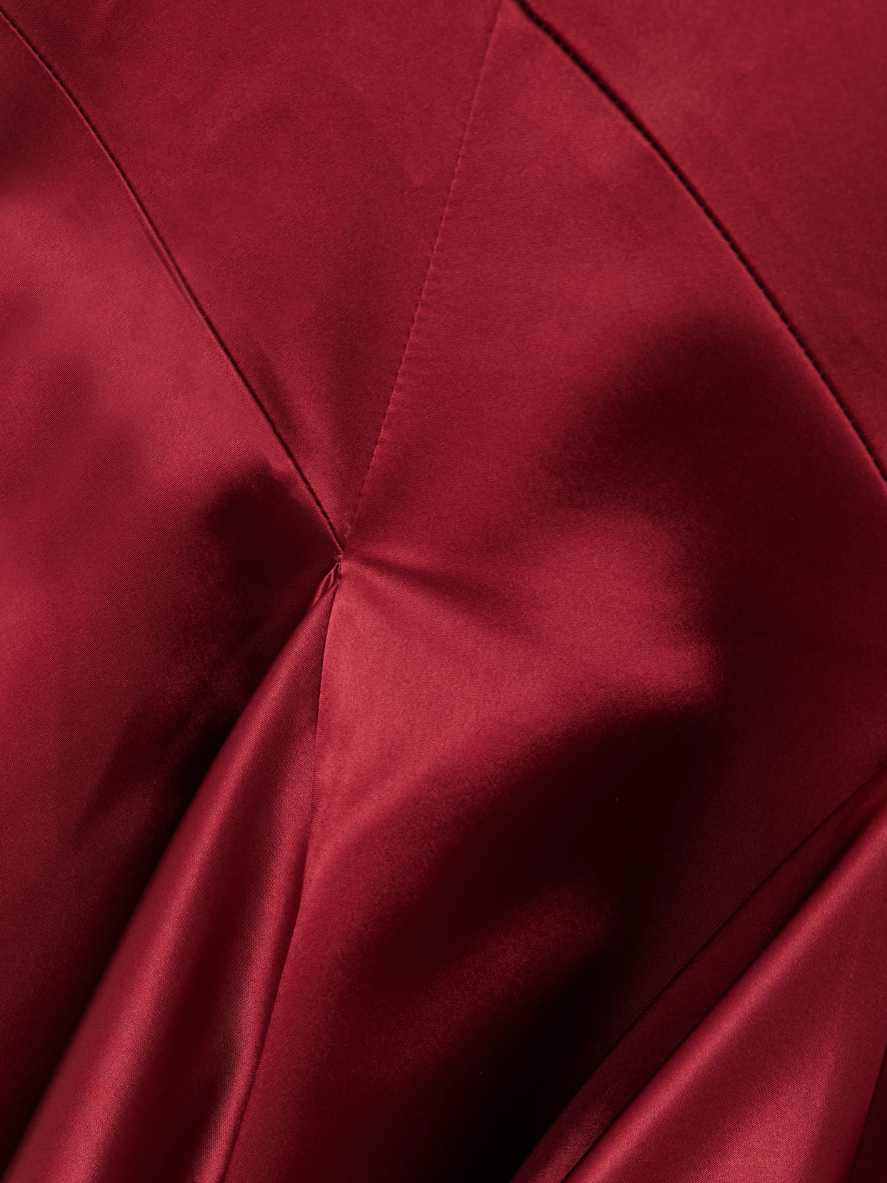 Violante Nessi Gentileschi Pleated Paneled Satin Maxi Skirt In Red