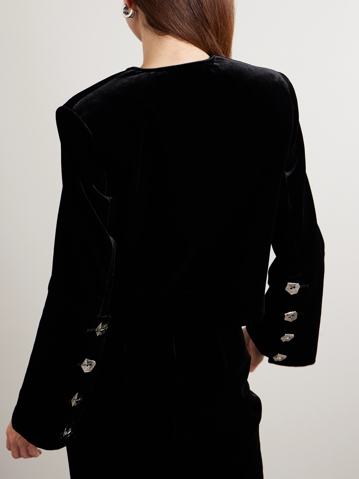 Violante Nessi Kelly Velvet Jacket In Black