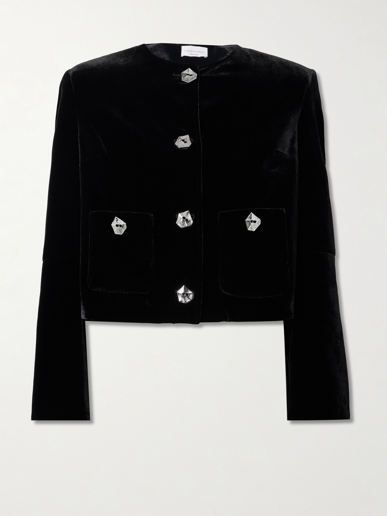 Violante Nessi Kelly Velvet Jacket In Black