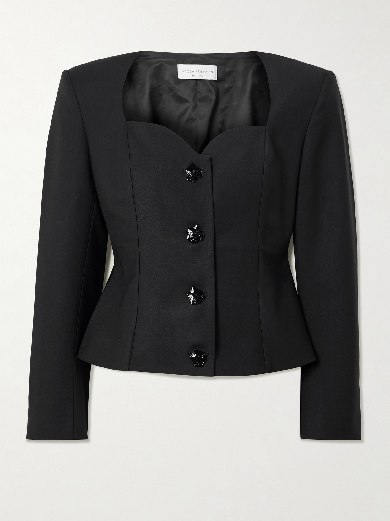 Violante Nessi L'eclaireur Wool-blend Blouse In Black