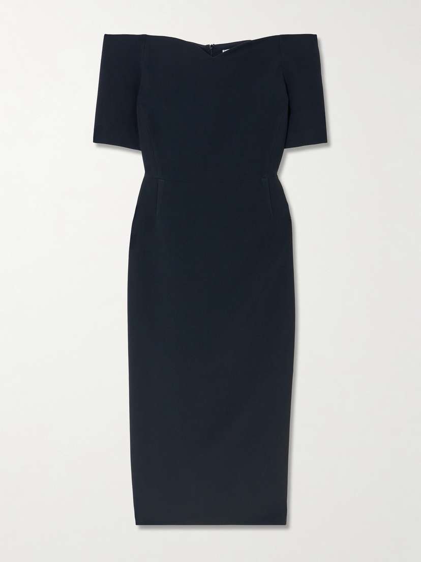 VIOLANTE NESSI Lucretia Off-the-shoulder Cady Gown