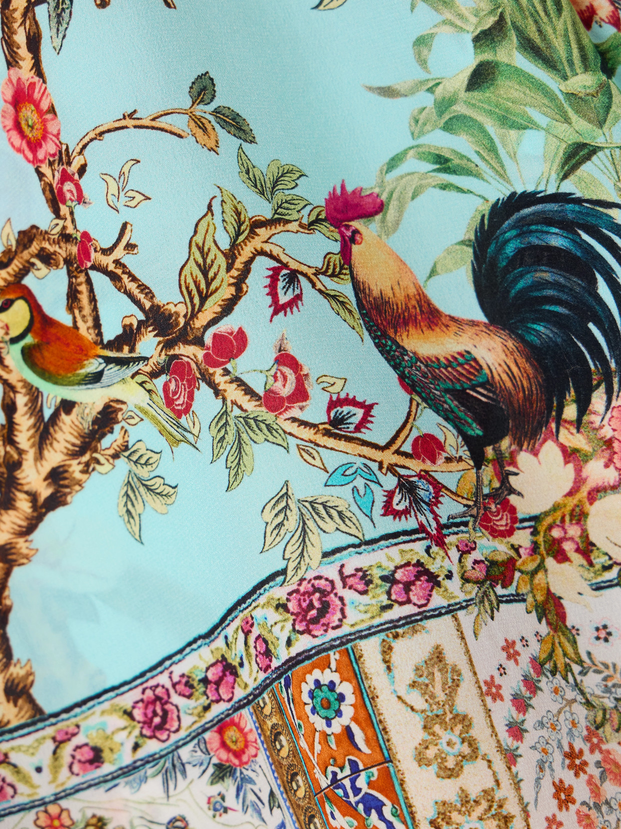 Camilla Sultans And Queens Tie-detailed Embellished Printed Silk-crepe Blouse In Multi