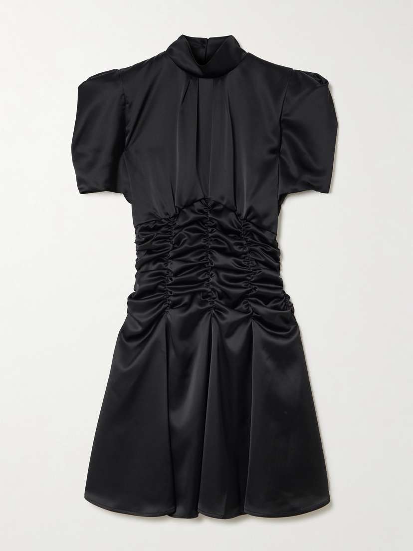 VIOLANTE NESSI Balthus Ruched Satin Mini Dress
