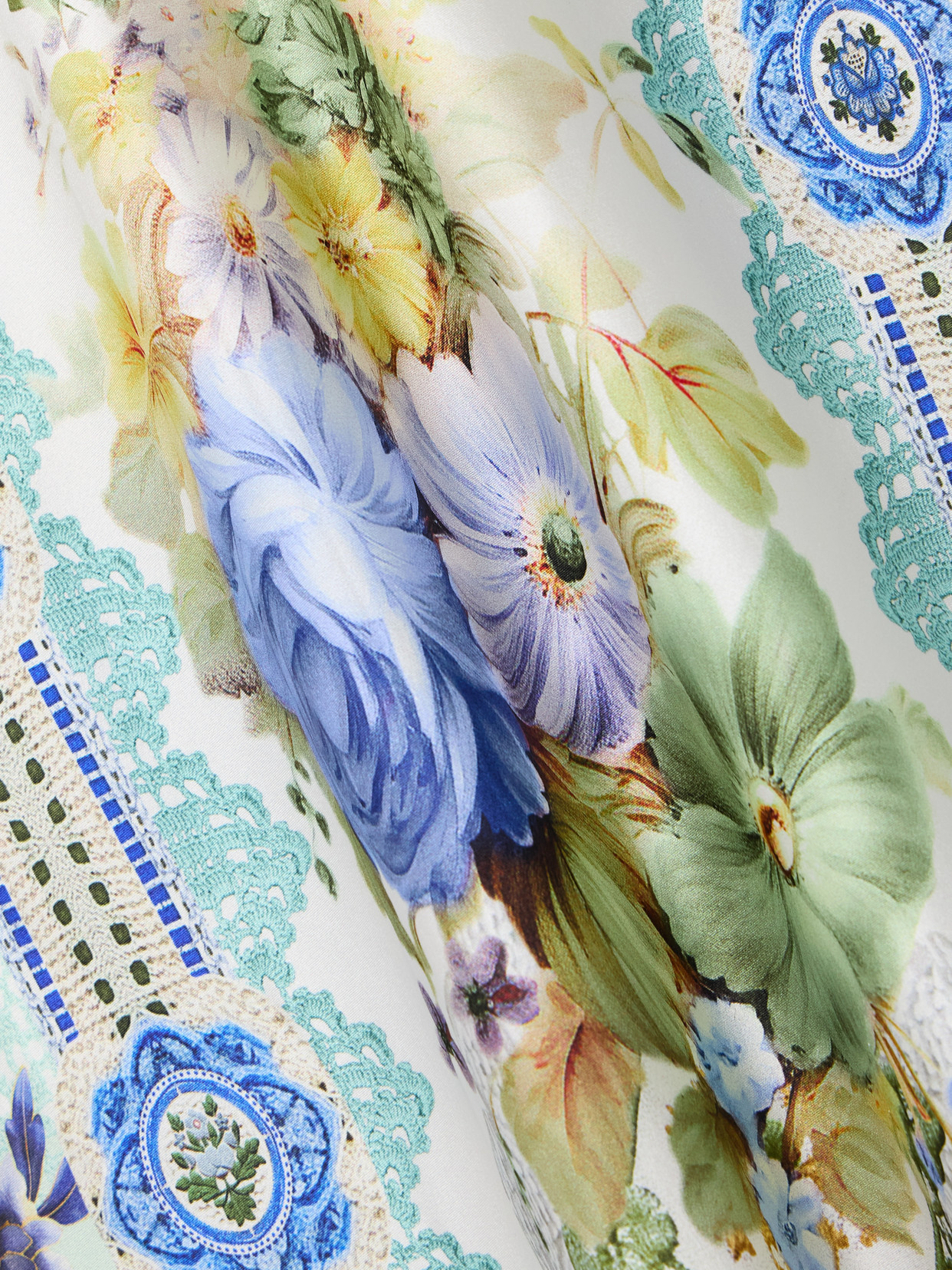 Camilla Crystal-embellished Floral-print Silk-satin Maxi Dress In Blue