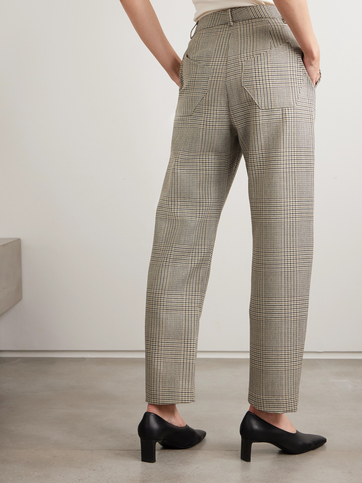 Violante Nessi New York Houndstooth Wool Tapered Pants In Multi