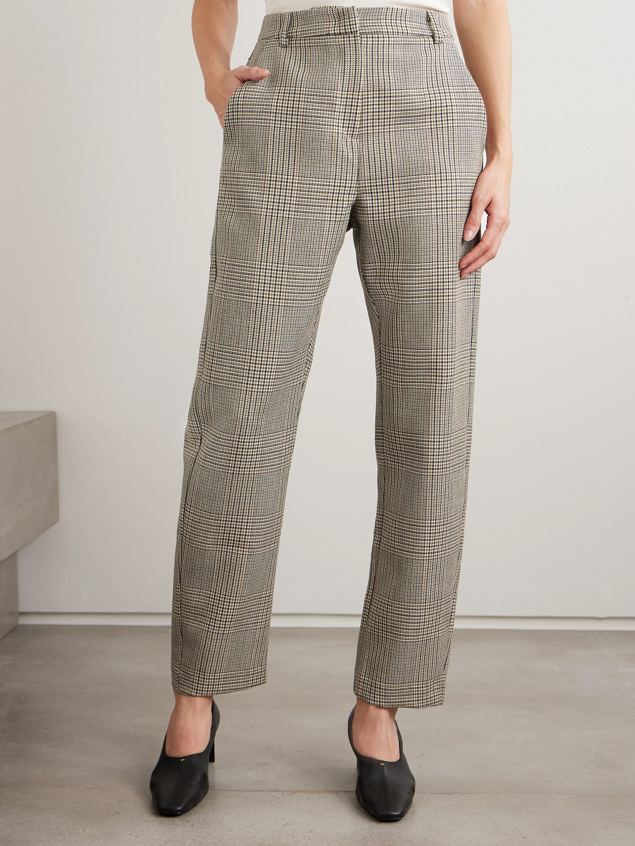Violante Nessi New York Houndstooth Wool Tapered Pants In Multi