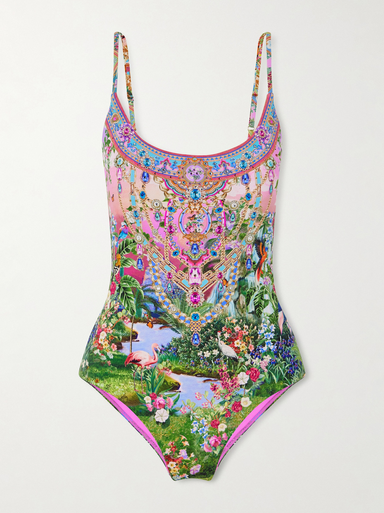 Camilla Scoop Neck One Piece With Scoop Back Turkish Delight In Multi