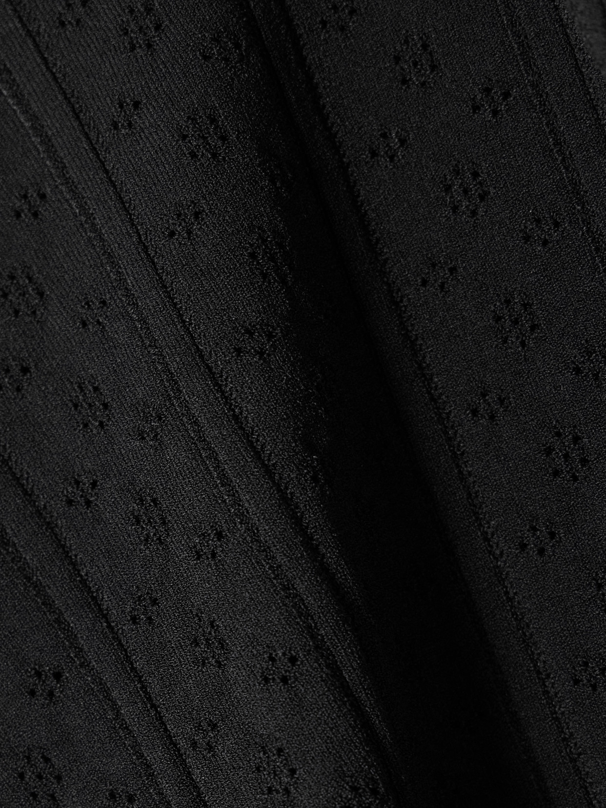Bow-Detailed Recycled Pointelle-Knit T-Shirt