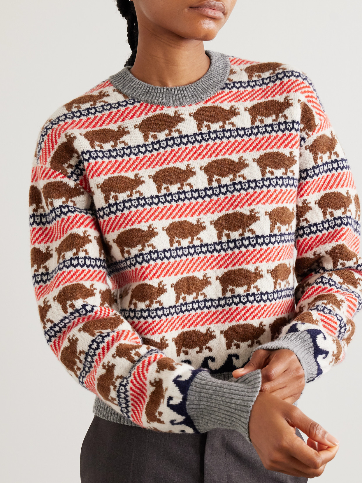 Jw Anderson Intarsia Wool Sweater In Multi