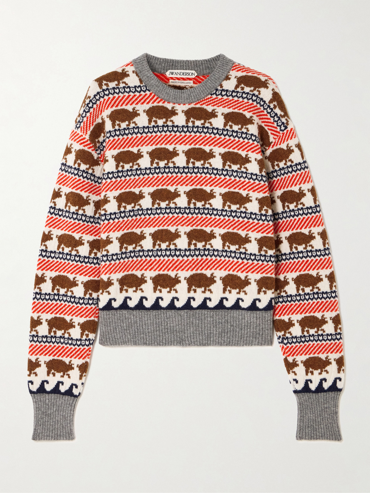 Jw Anderson Intarsia Wool Sweater In Multi