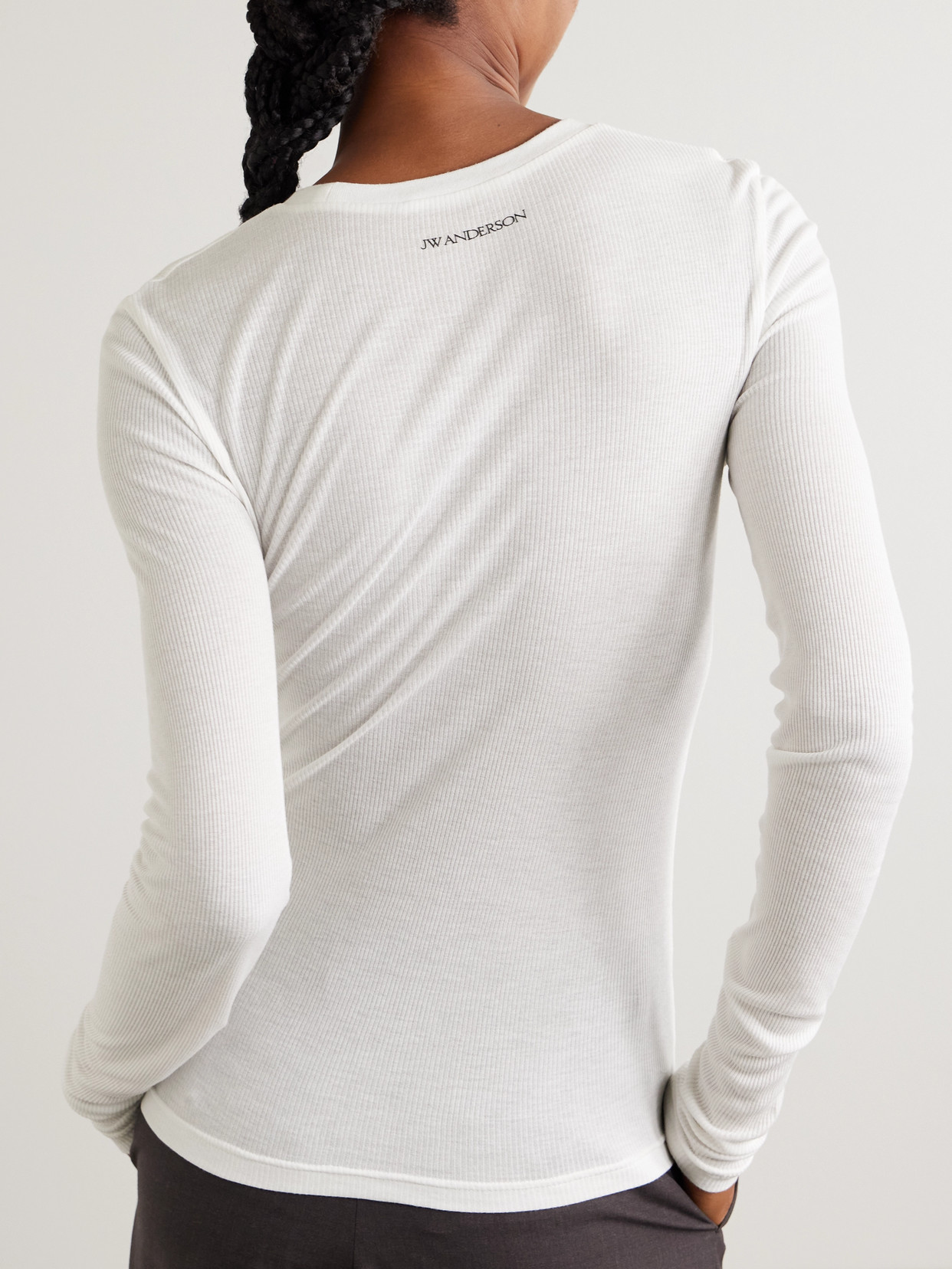 Ribbed Modal-Jersey T-Shirt