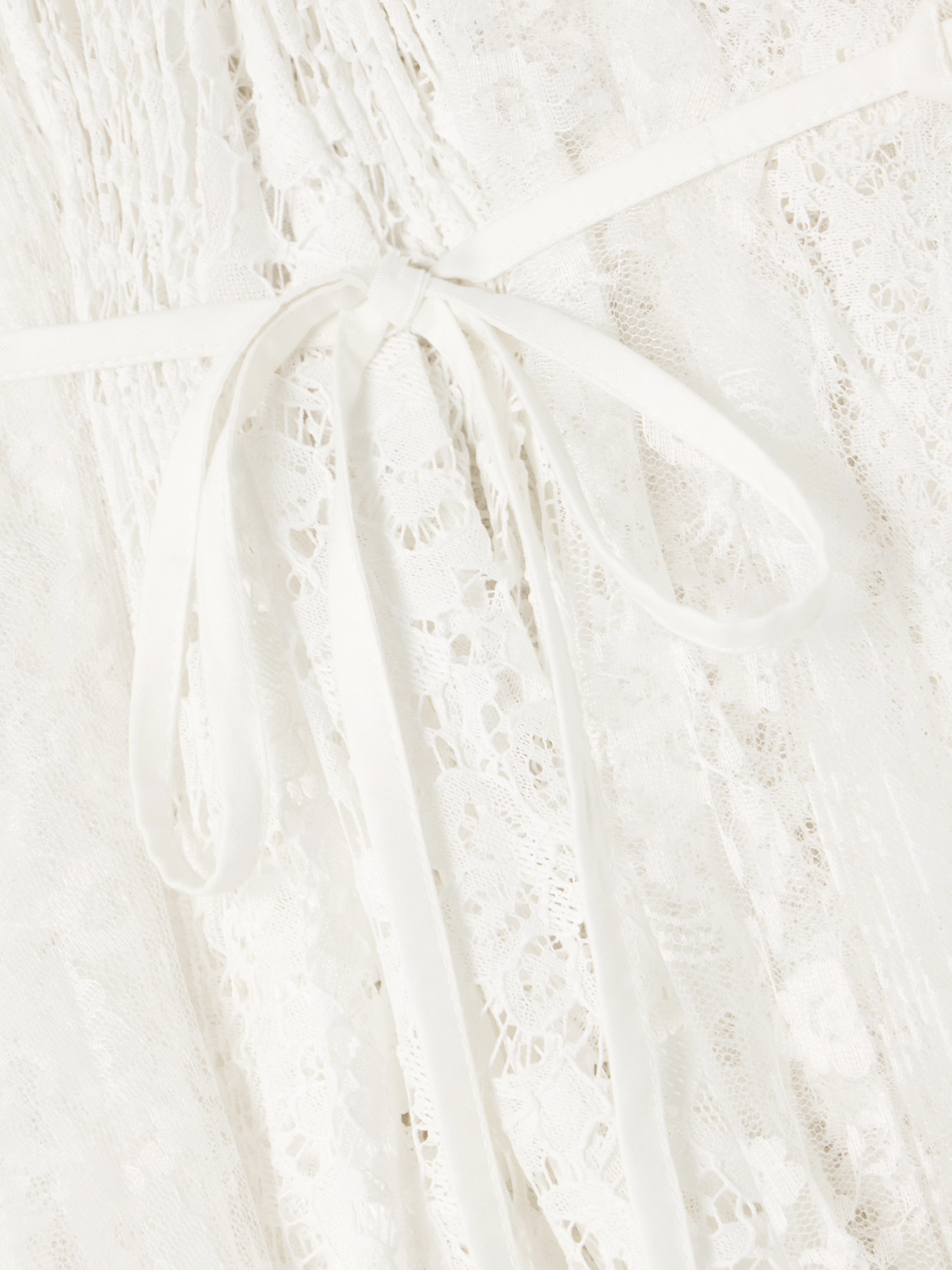 Asymmetric Tie-Detailed Lace Mini