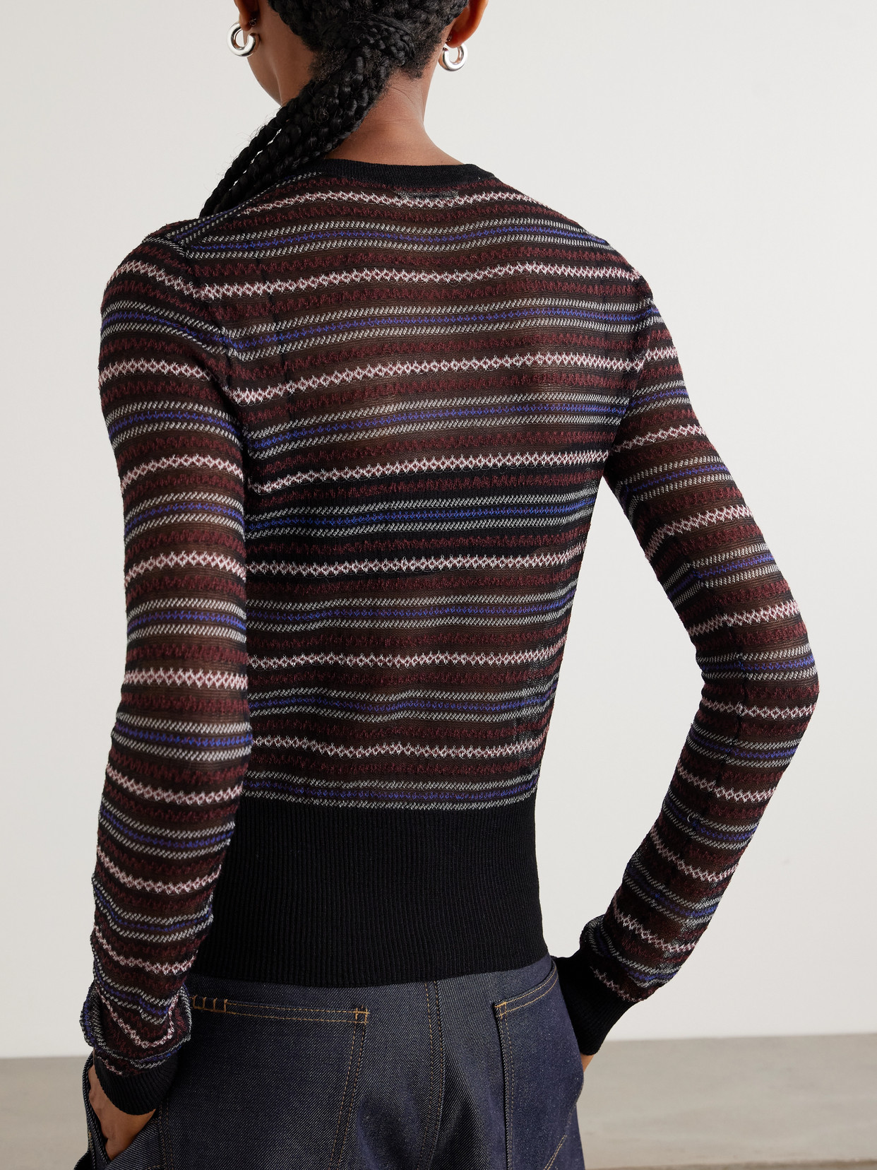 Jw Anderson Intarsia-knit Cotton-blend Sweater In Multi