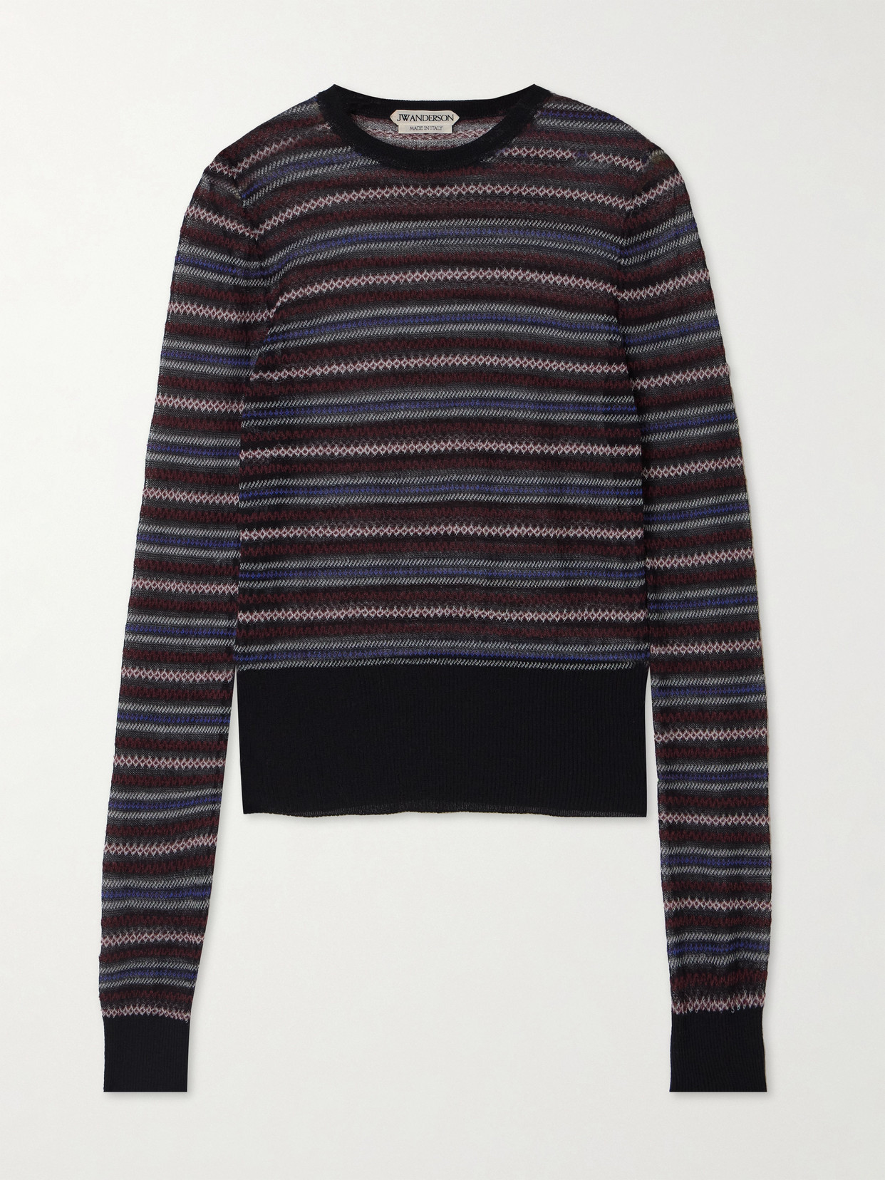 Jw Anderson Intarsia-knit Cotton-blend Sweater In Multi