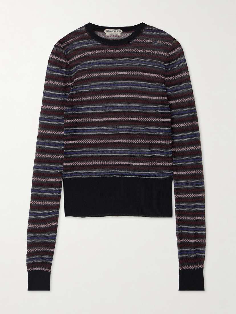 JW Anderson Intarsia-knit Cotton-blend Sweater