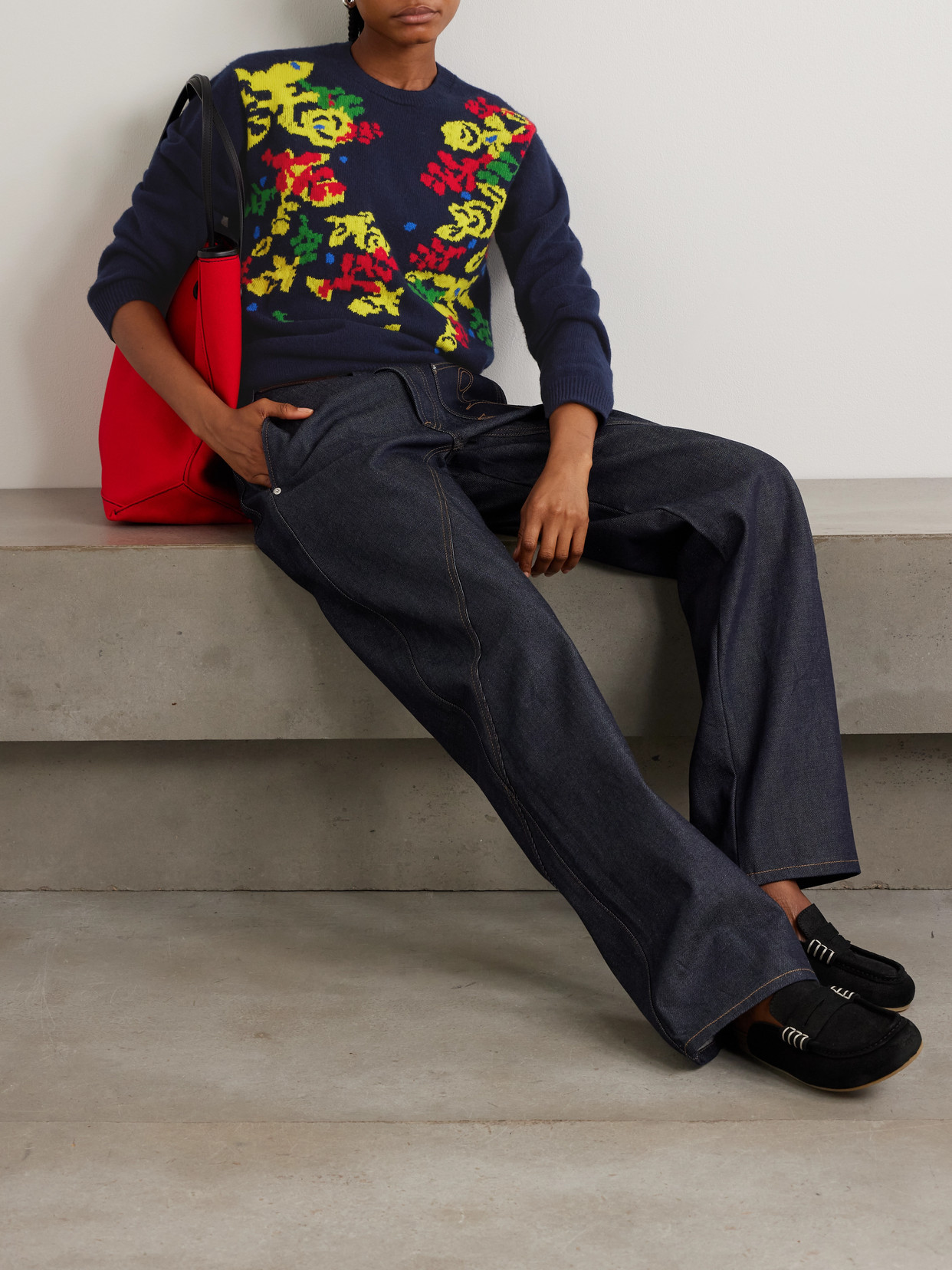 + Pringle Floral Intarsia-Knit Cashmere Sweater