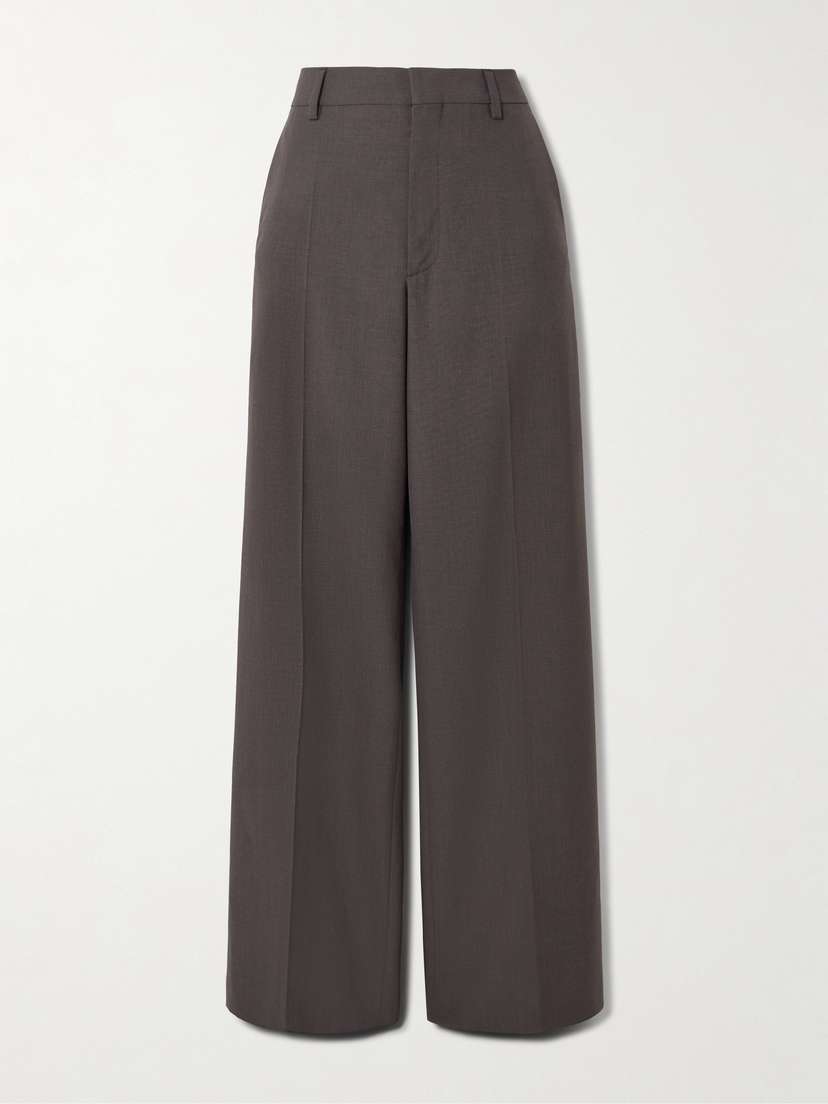 JW Anderson Grain De Poudre Wool Wide-leg Pants