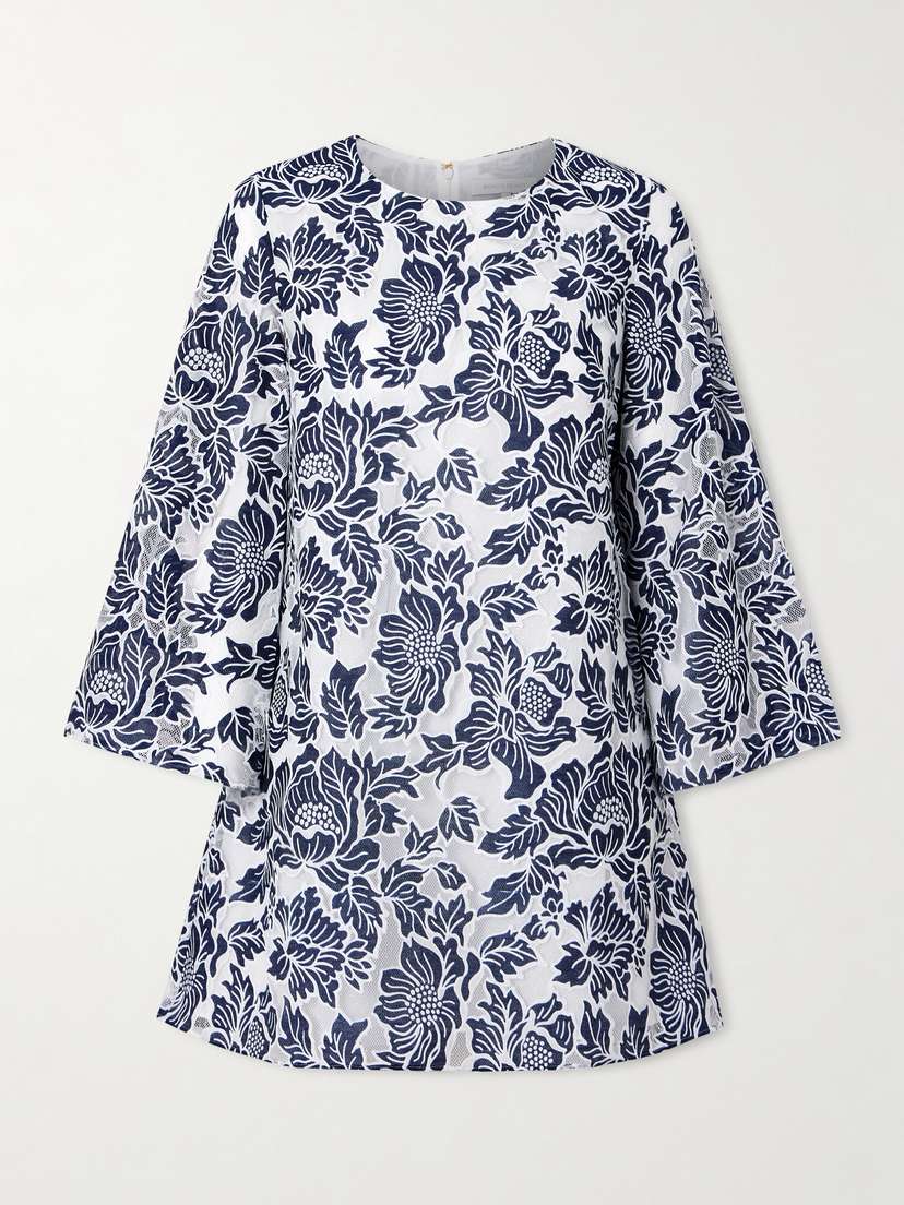 Borgo de Nor Stevie Cotton-blend Corded Lace Mini Dress