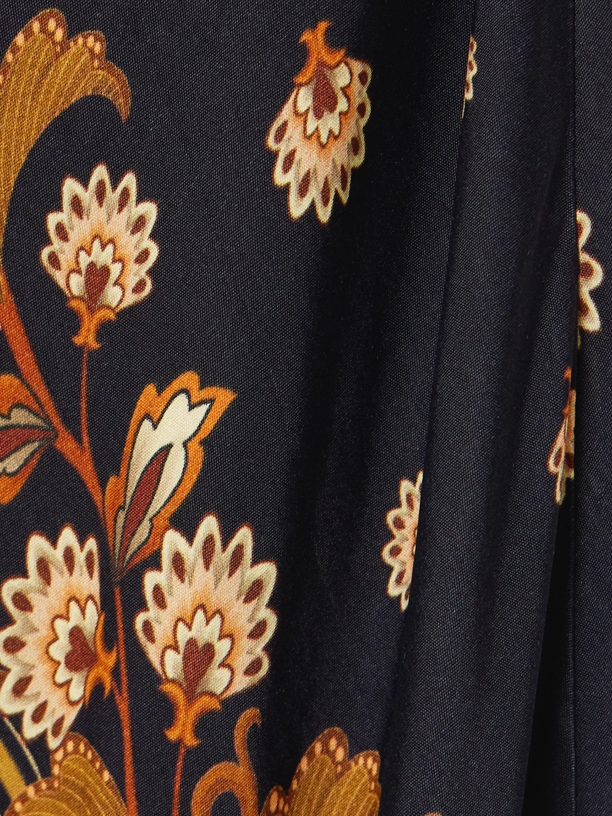 Farm Rio Black Majestic Garden Lenzing Ecovero Viscose Slip Maxi Dress In Multi