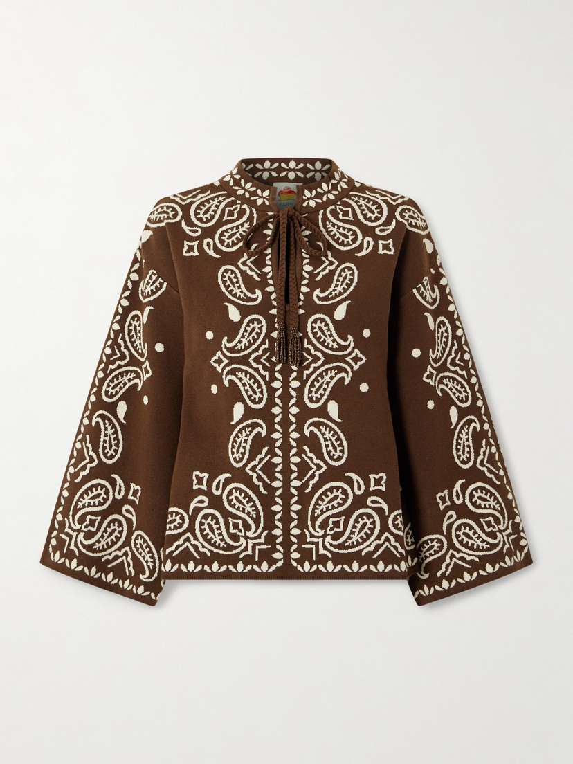 Farm Rio Jacquard-knit Sweater