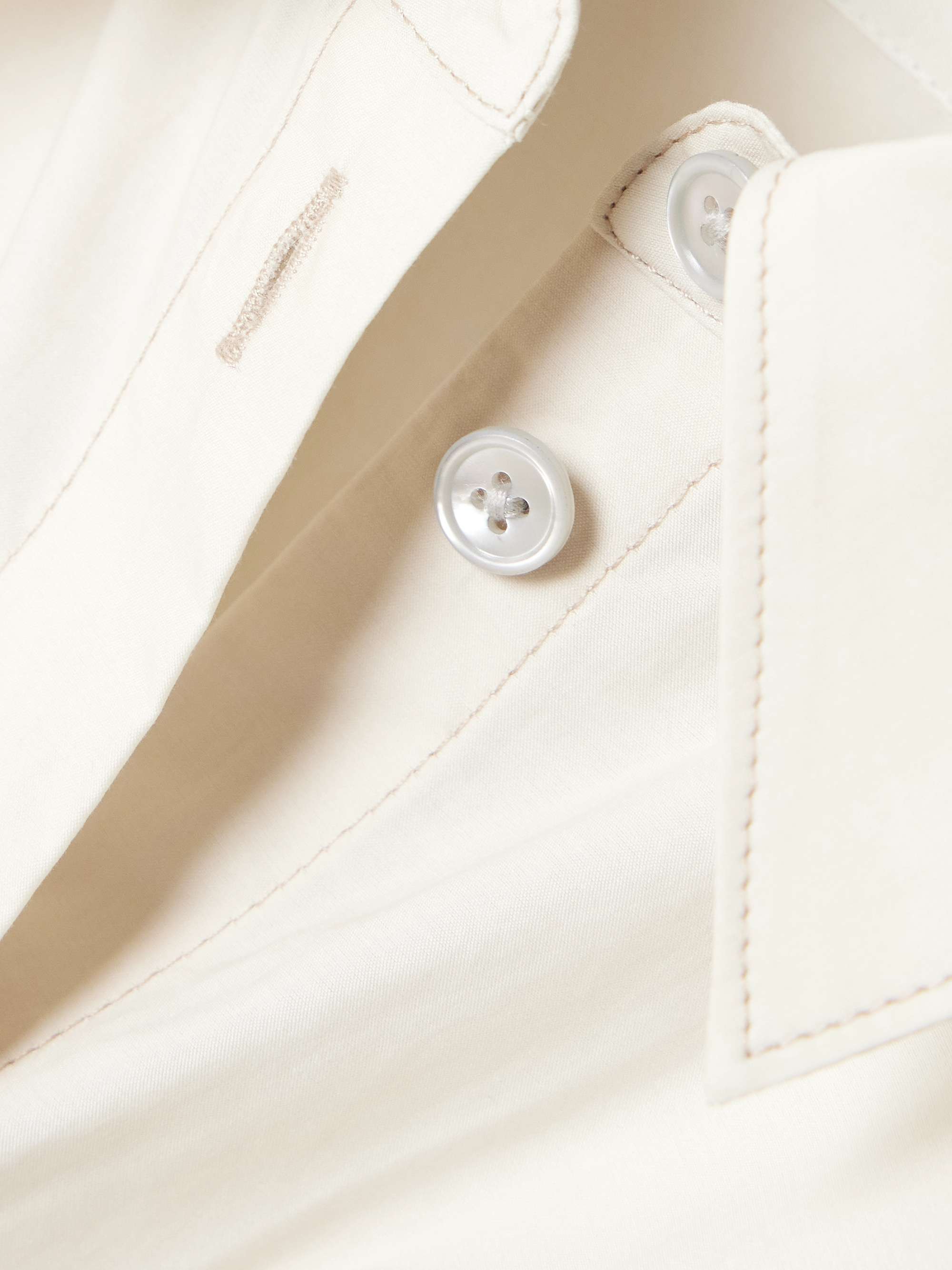 LEMAIRE Twisted cotton and silk-blend poplin wrap shirt | NET-A-PORTER