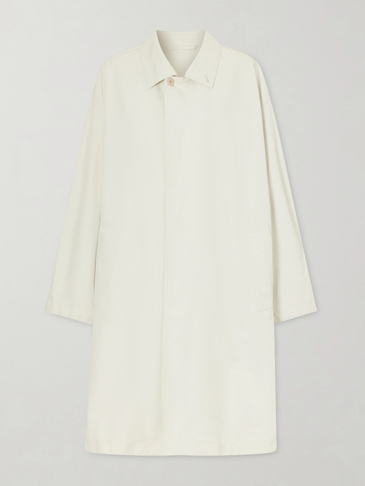 Lemaire Cotton-gabardine Coat In White