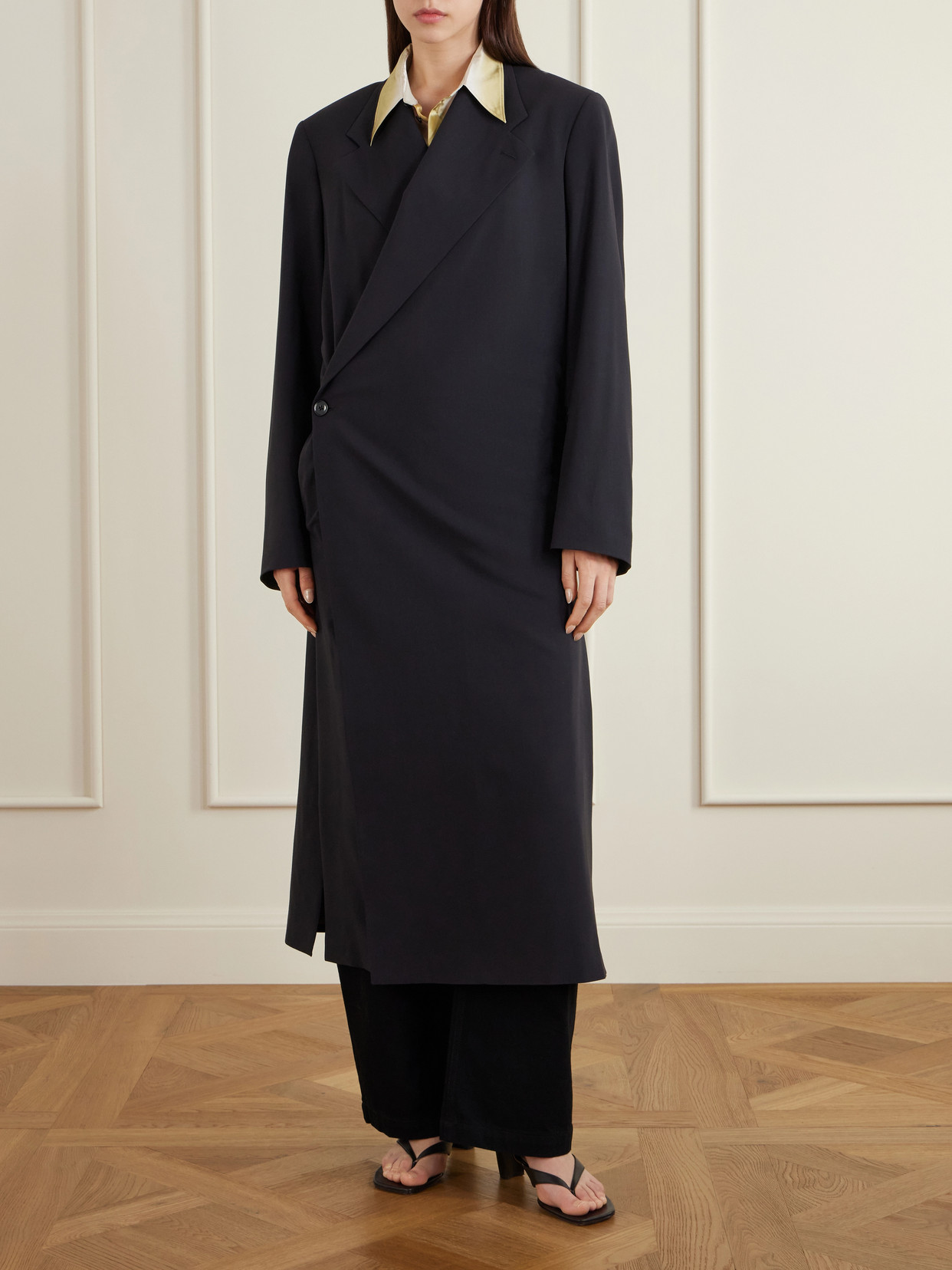Wool-Crepe Coat
