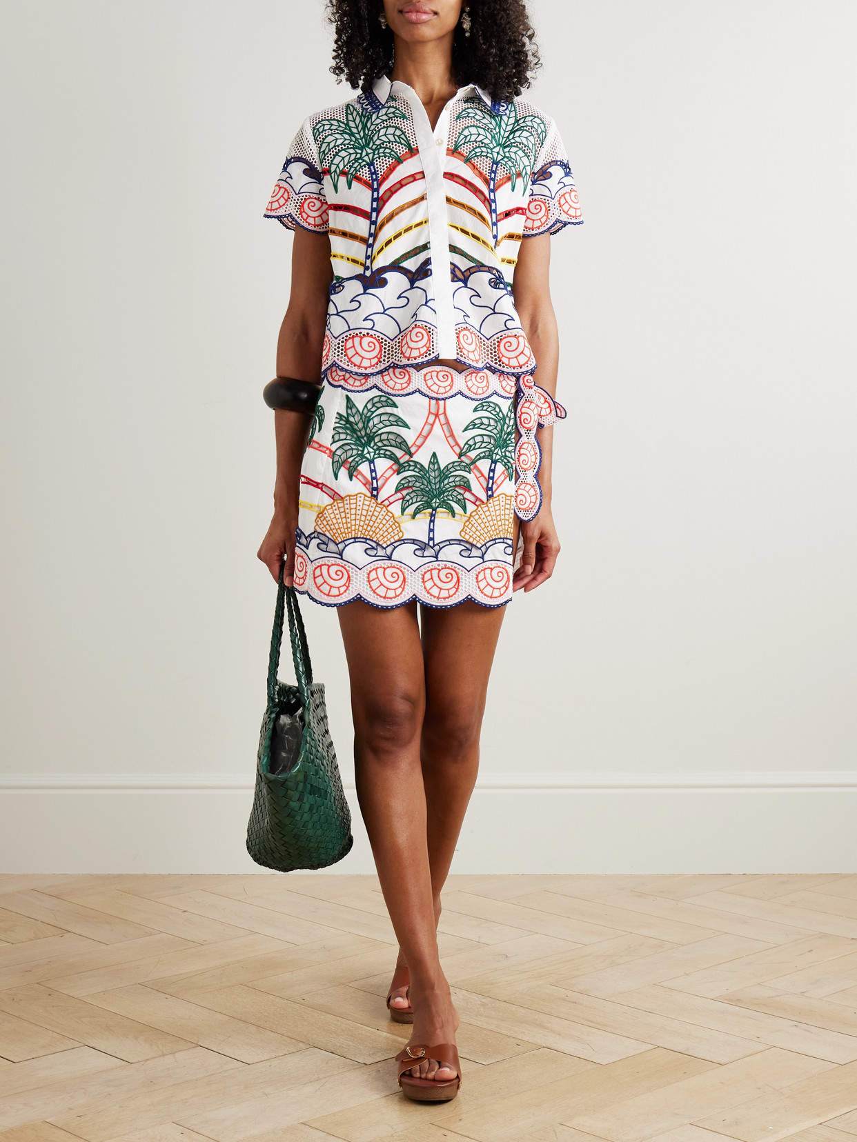 Scalloped Richelieu Cotton Mini